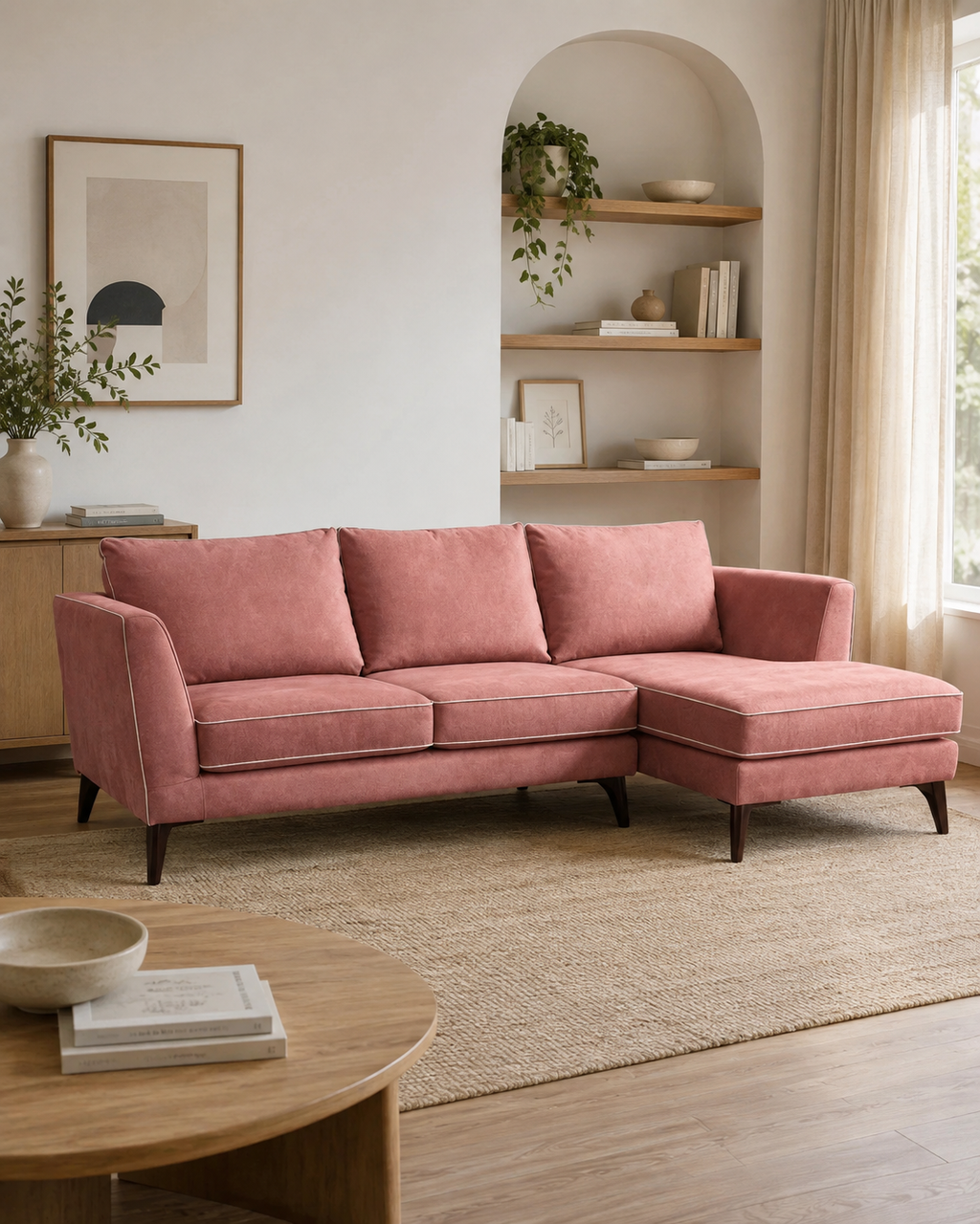 Pembroke Fabric Chaise Sofa