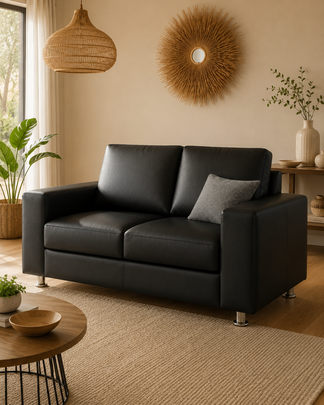 Corven Faux Leather Sofa