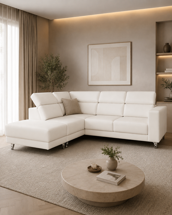 Waverley Fabric Chaise Sectional Sofa