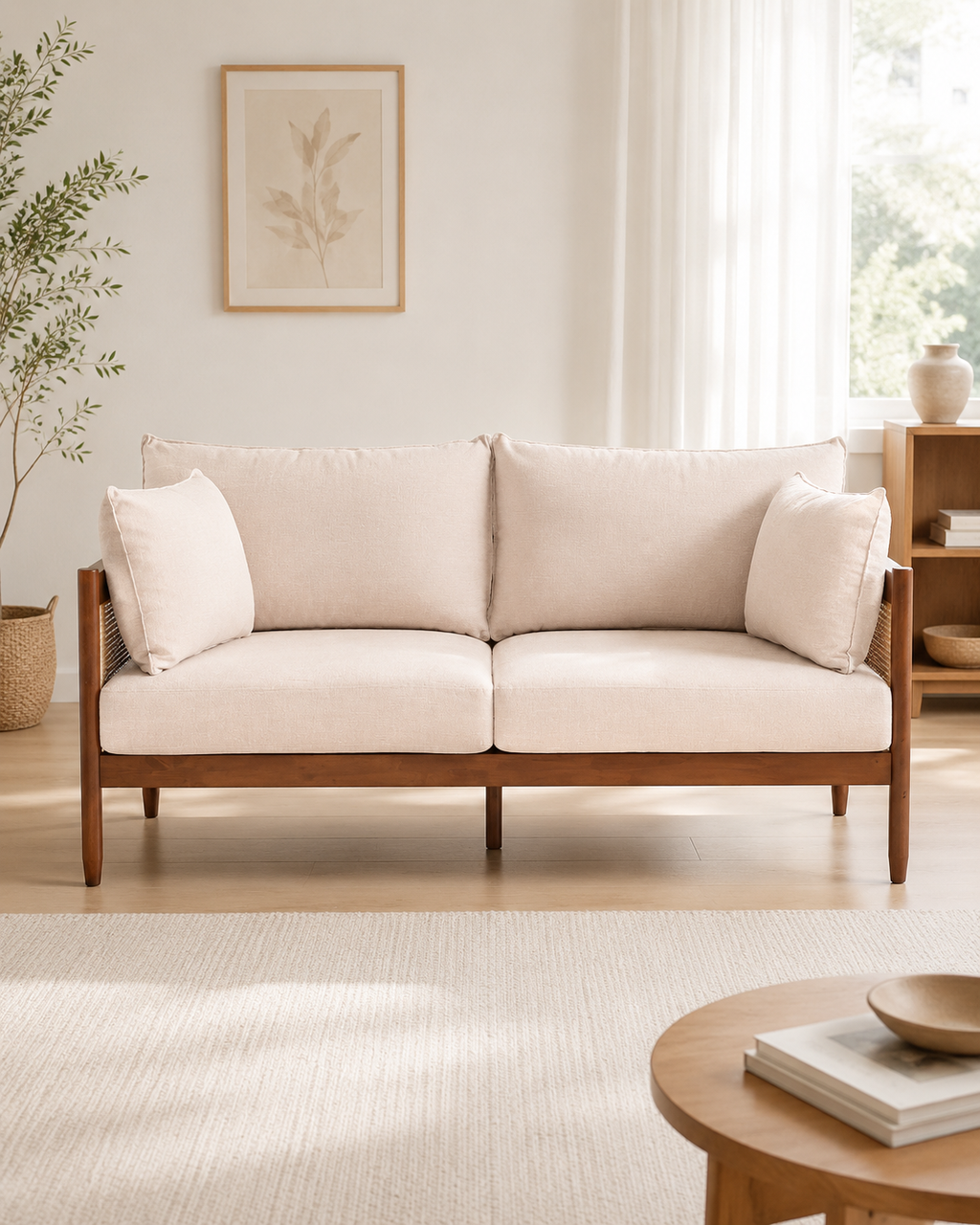 Sera Rattan Wooden Sofa