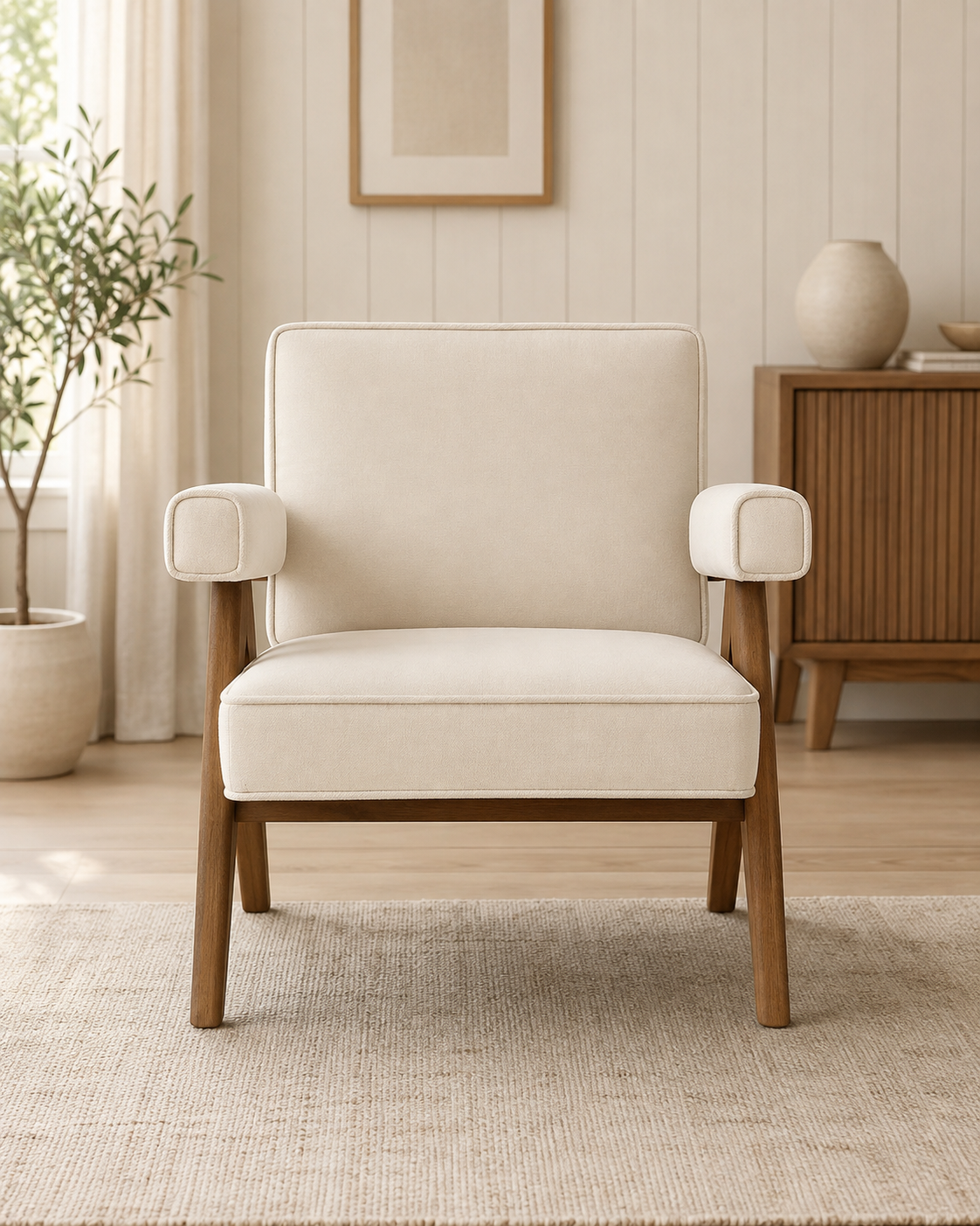 Camber Ash Wood Lounge Chair