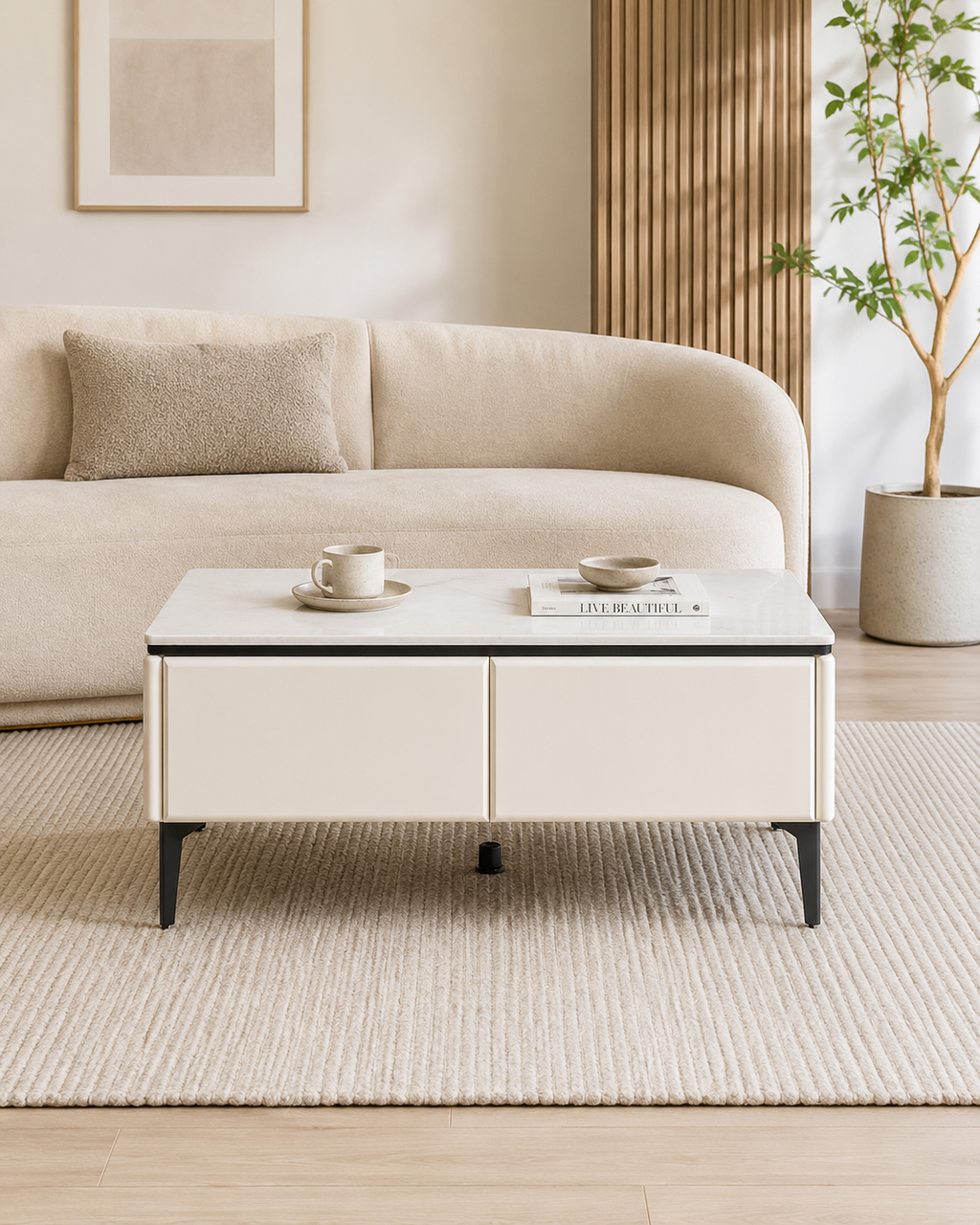 Ivora White Storage Coffee Table