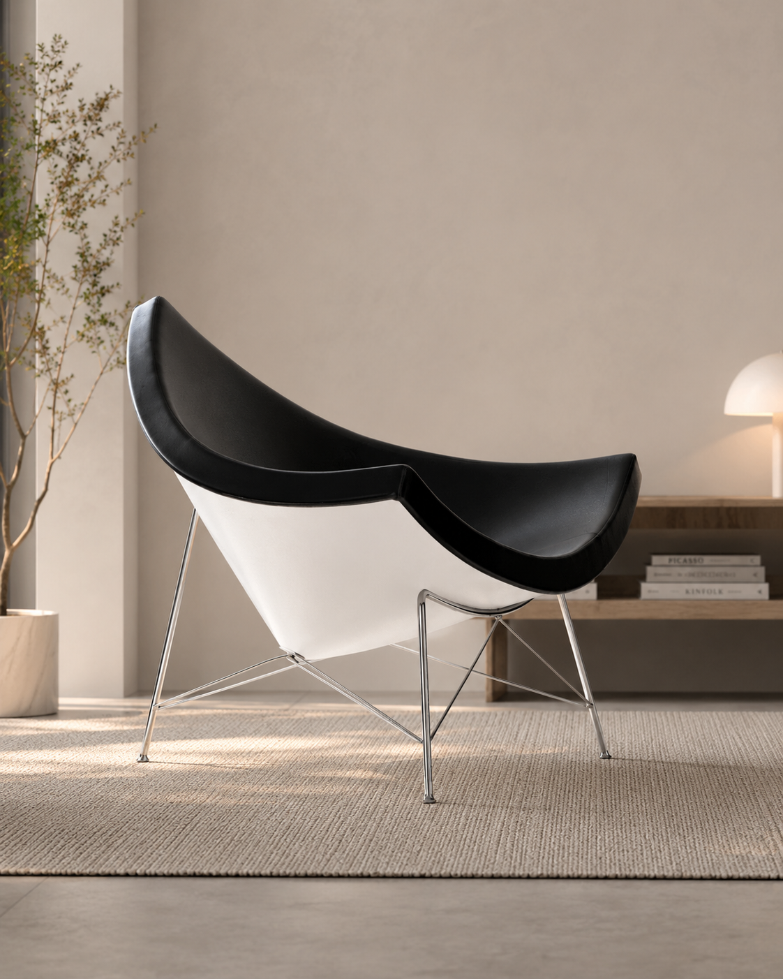 Cassian Faux Leather Lounge Chair
