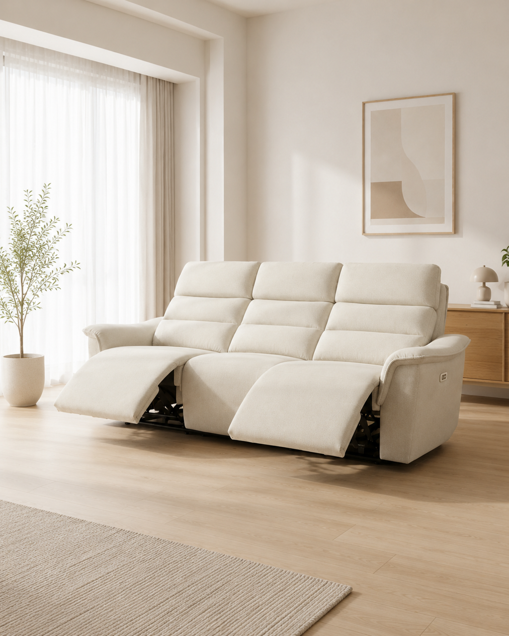 Vellora Fabric Recliner Sofa