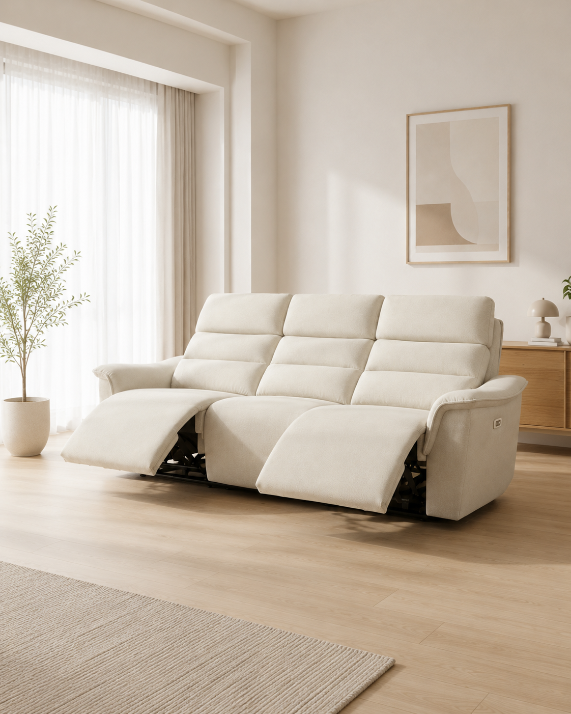 Vellora Fabric Recliner Sofa