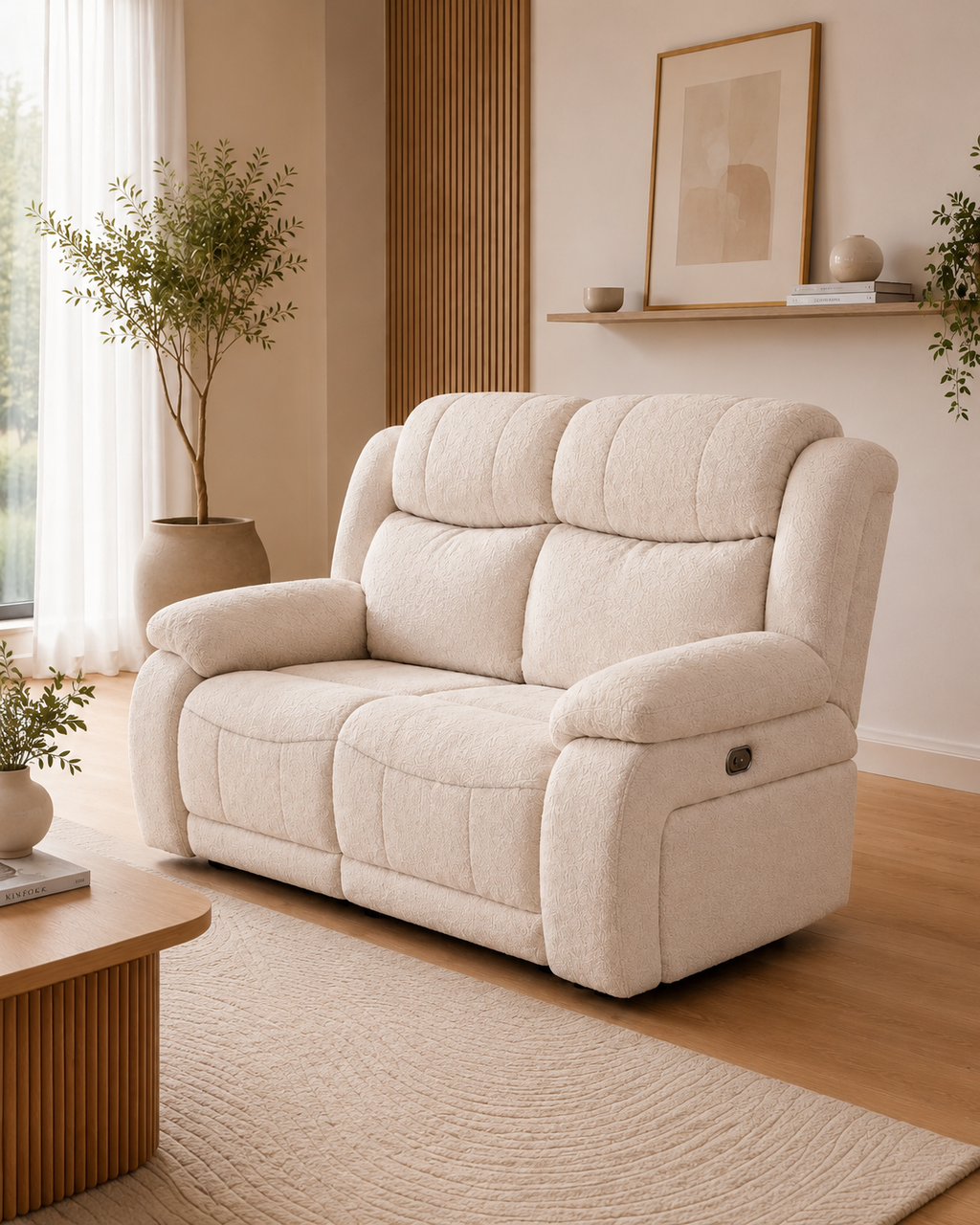 Sorano Teddy Fabric Recliner Sofa