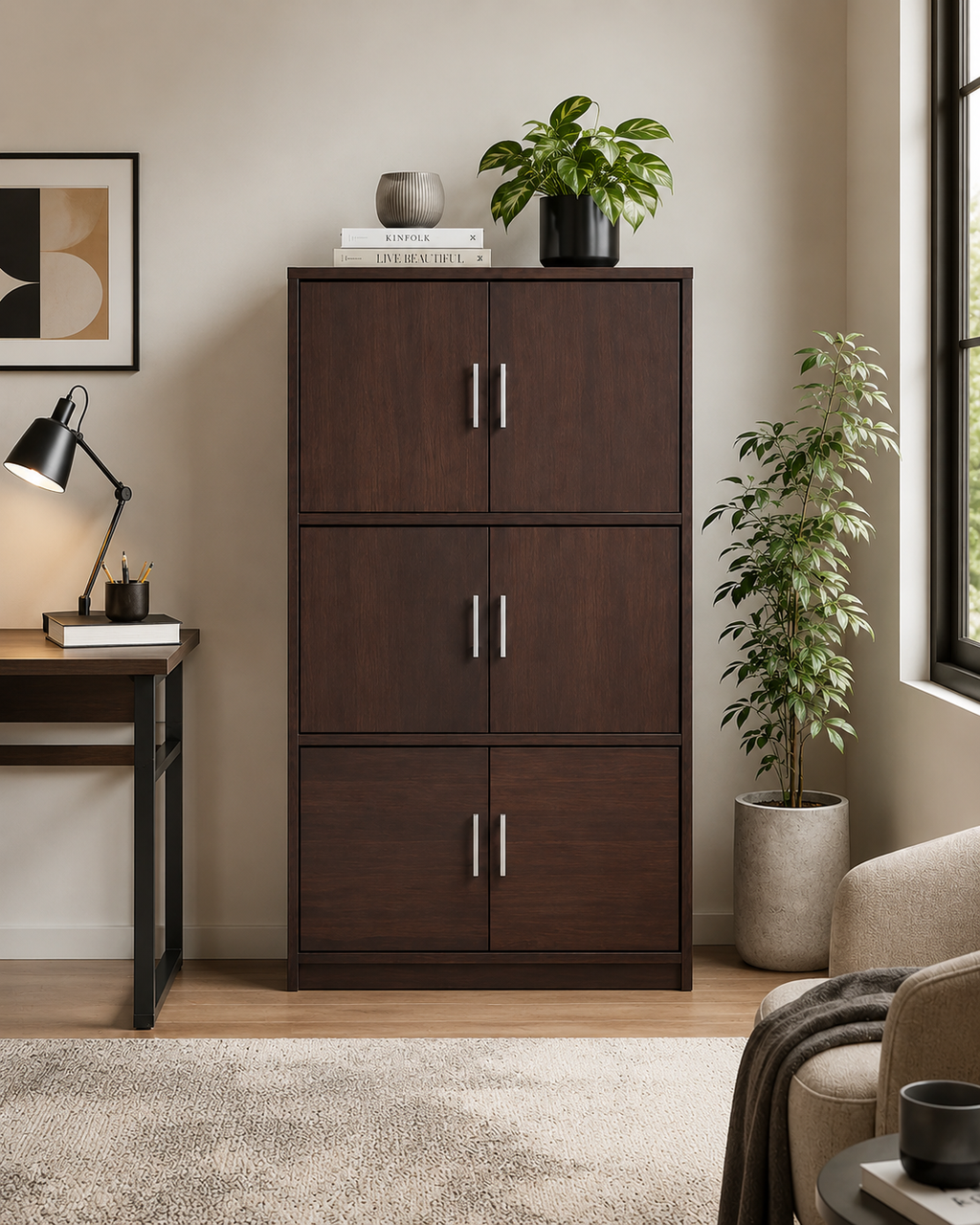 Ren Walnut Storage Cabinet