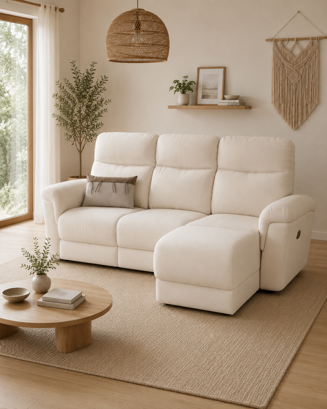 Lysenne Fabric Recliner Sectional Sofa