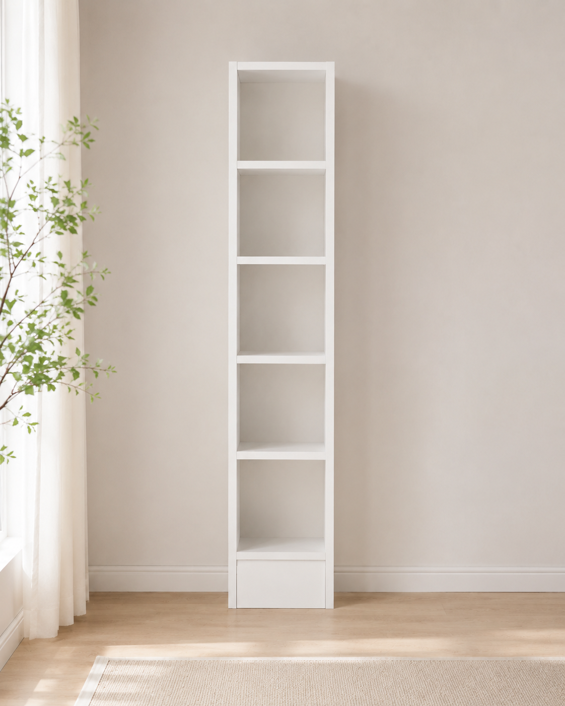 Alba White Open Bookshelf