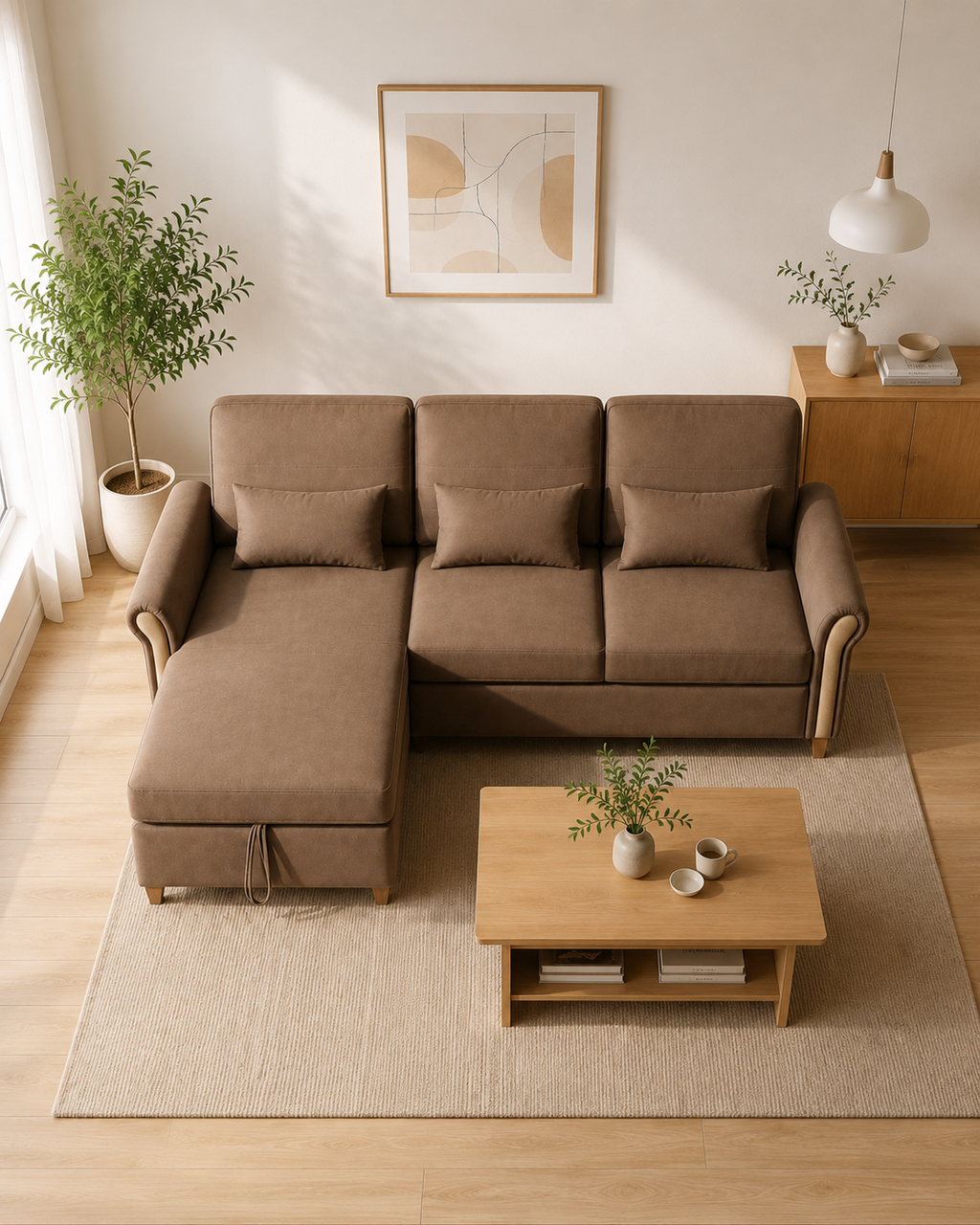 Elaren Fabric Storage Sofa Bed