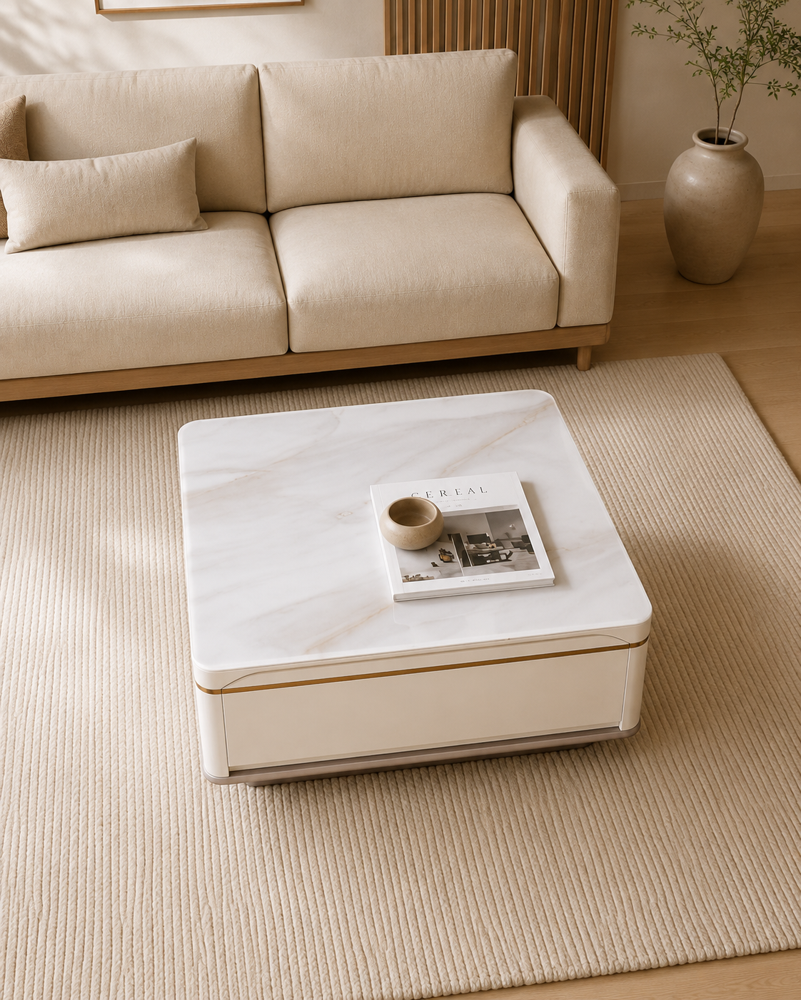 Aveline Microcrystalline Glass Coffee Table
