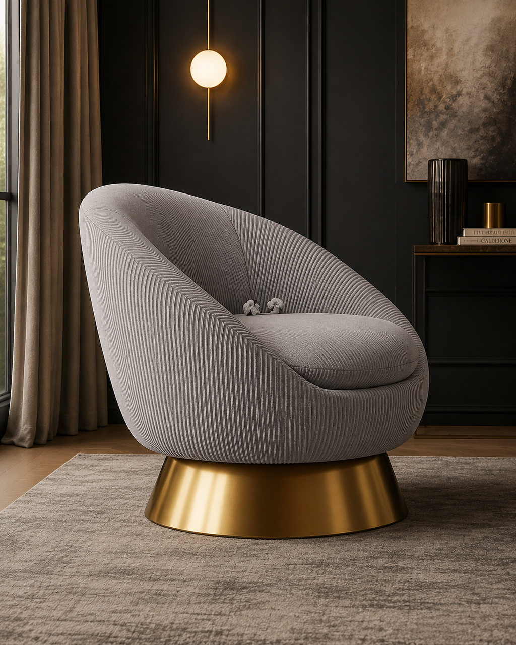 Opaline Fabric Lounge Chair