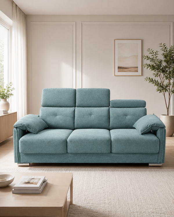 Maris Fabric Adjustable Headrest Slider Sofa