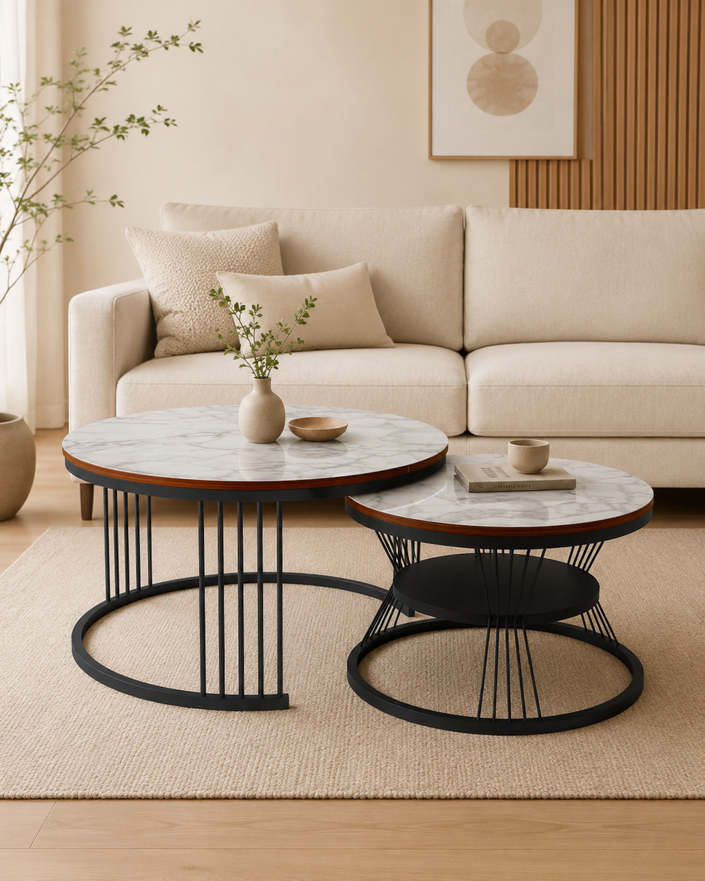 Arven Sintered Stone Nesting Coffee Table