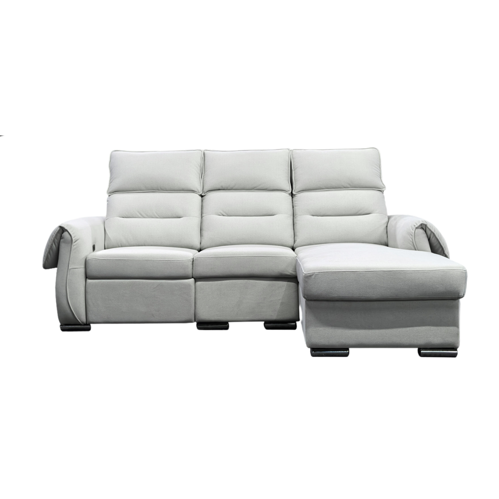 Jamesse Fabric Electric Recliner L-Shaped Sofa (Pet Friendly)