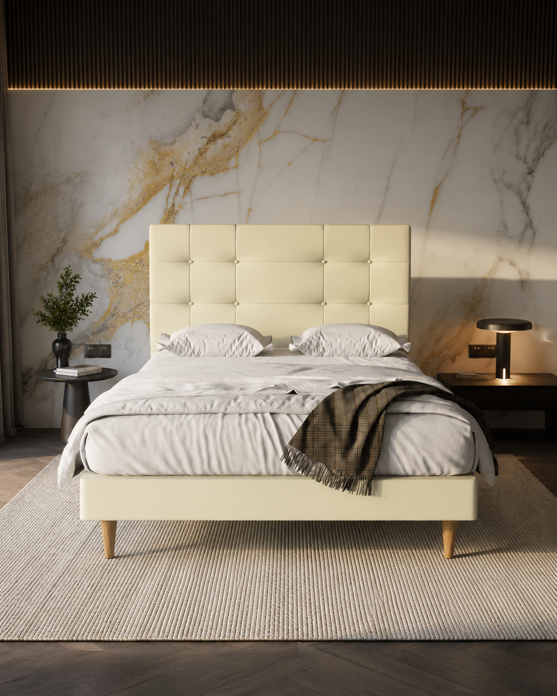 Jaxon Faux Leather Bed Frame