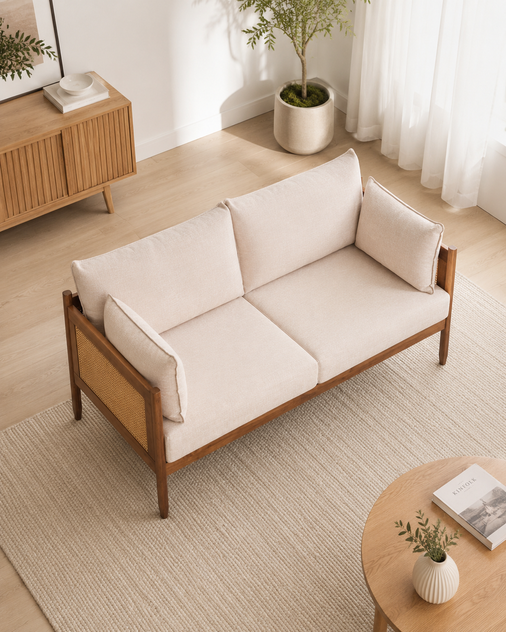 Sera Rattan Wooden Sofa