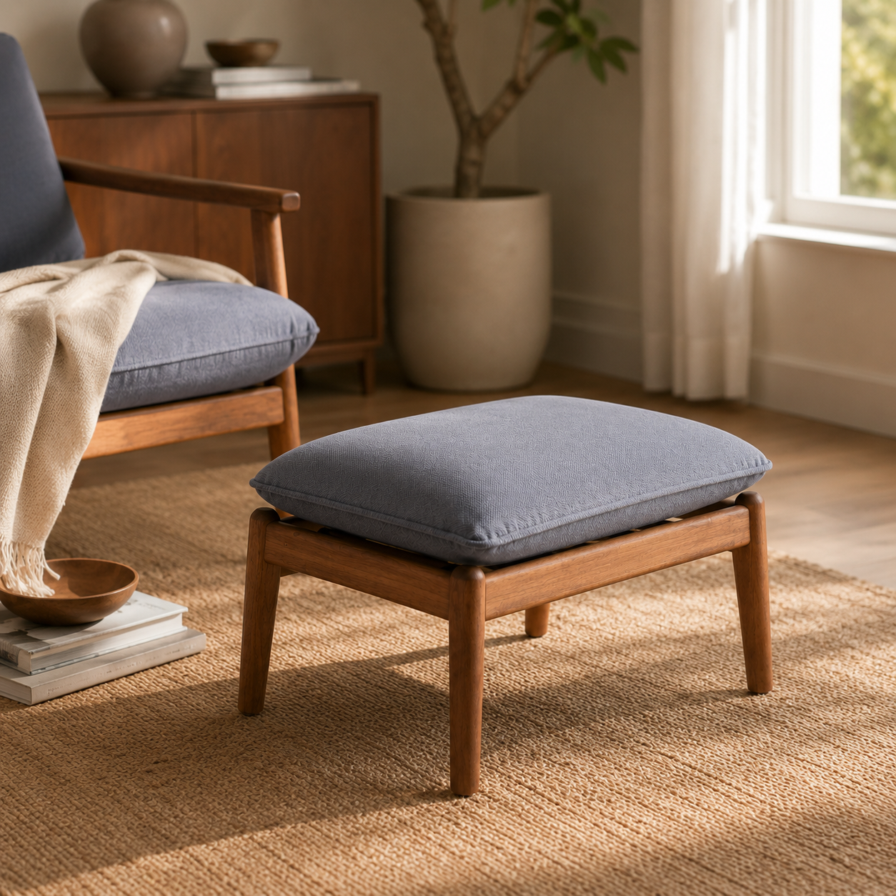 Niko Fabric Ottoman