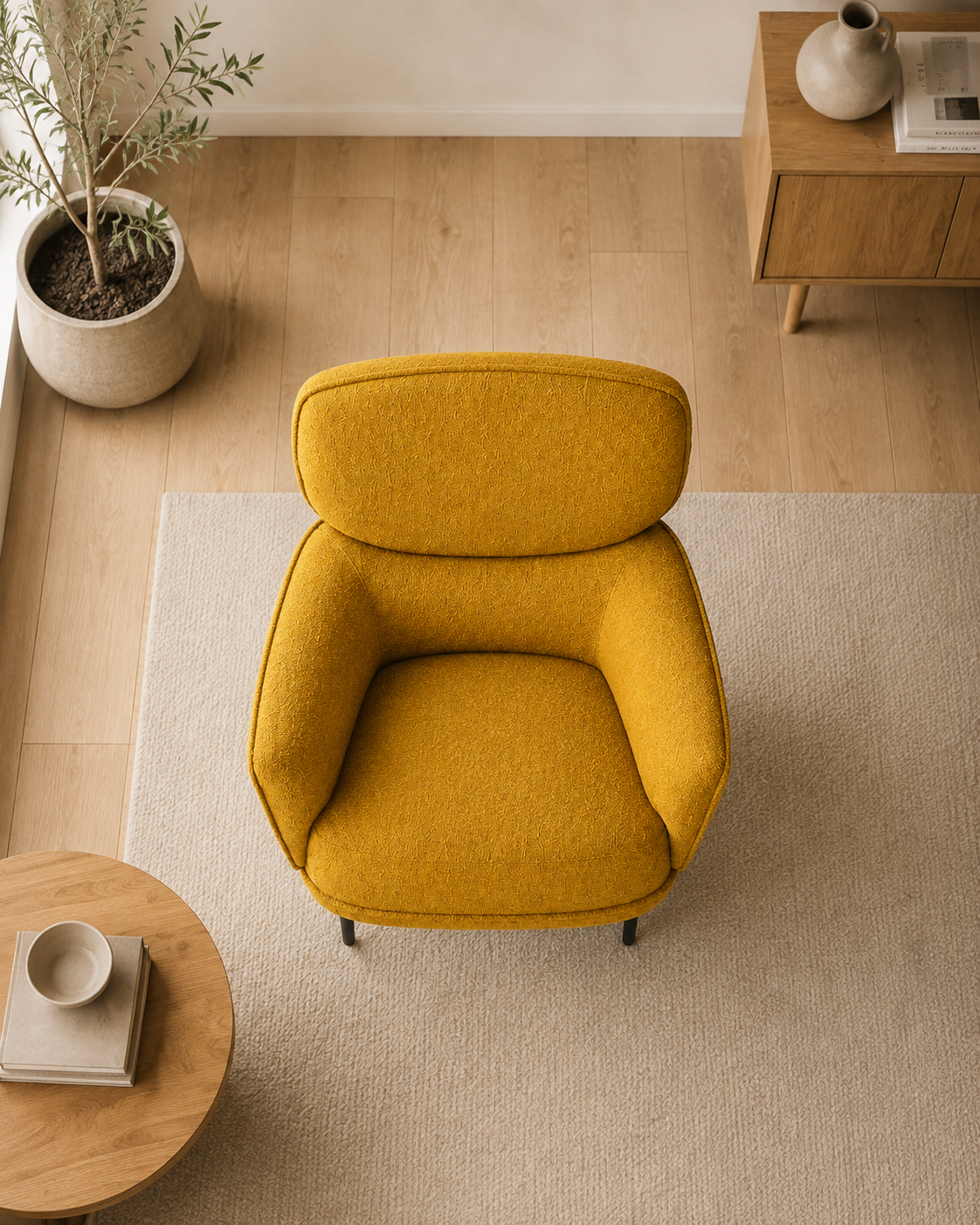Solvar Fabric Lounge Chair