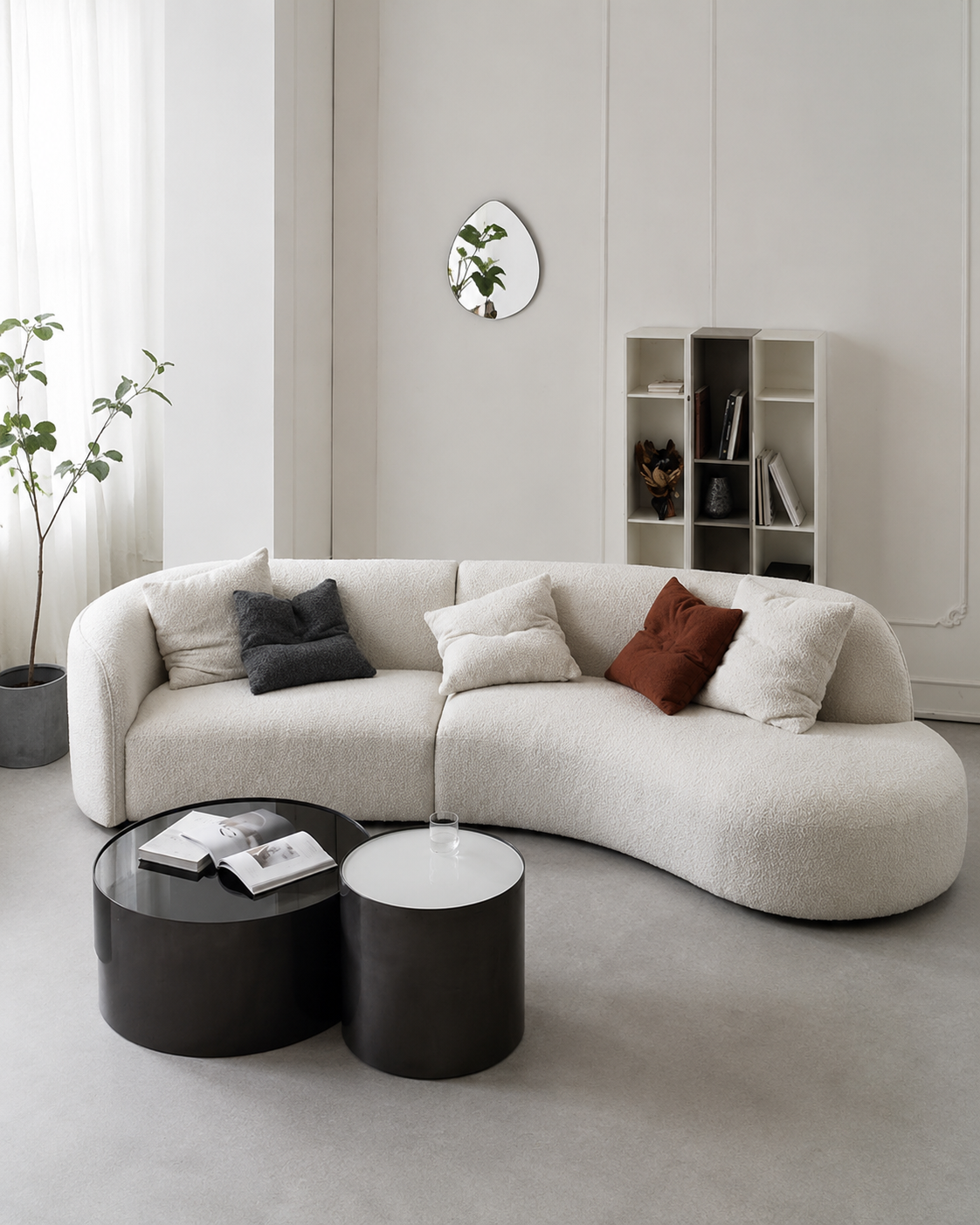 Montrose Bouclé Curved Sofa