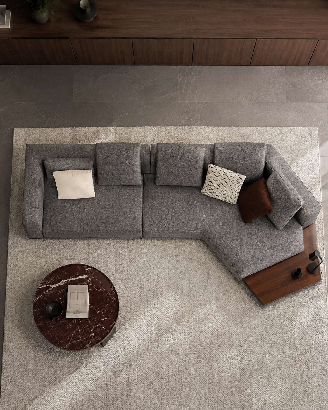 Briarcliff Italian Fabric Sectional Sofa