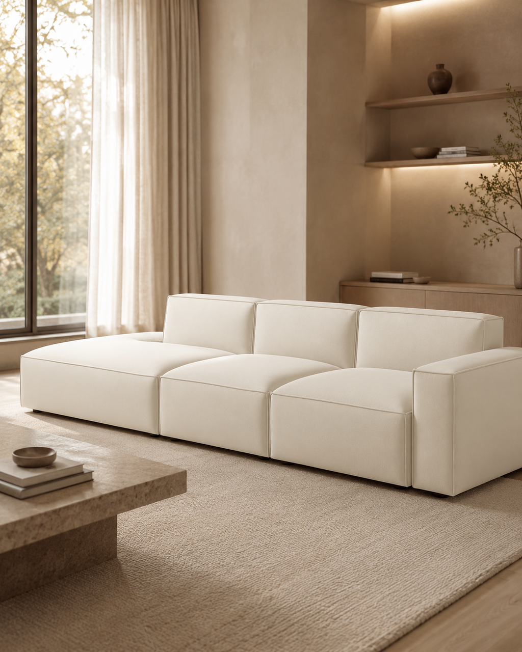 Farnham Fabric Extended Sofa (4 Seater)