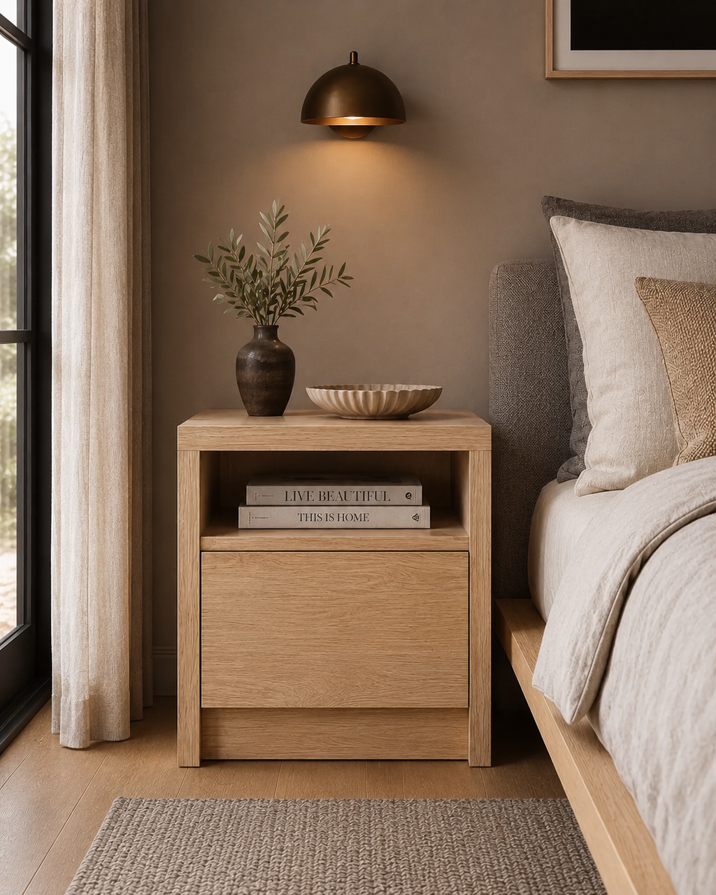 Talia Oak Bedside Table