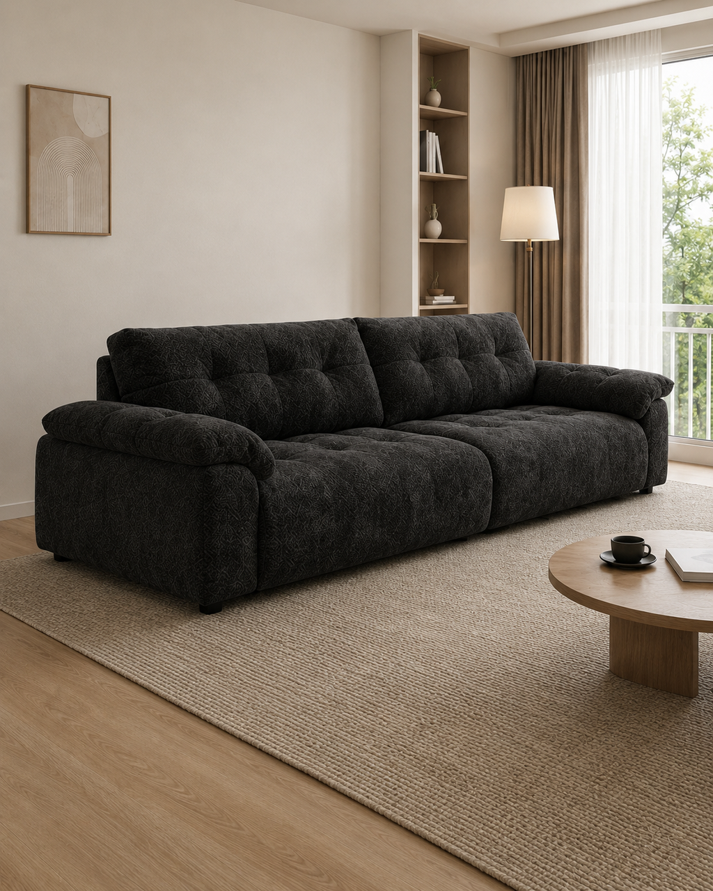 Elston Fabric Adjustable Backrest Sofa