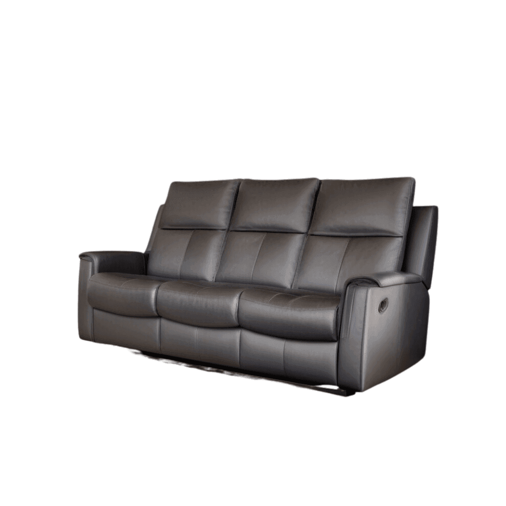 Alula Genuine Leather Manual Recliner Sofa