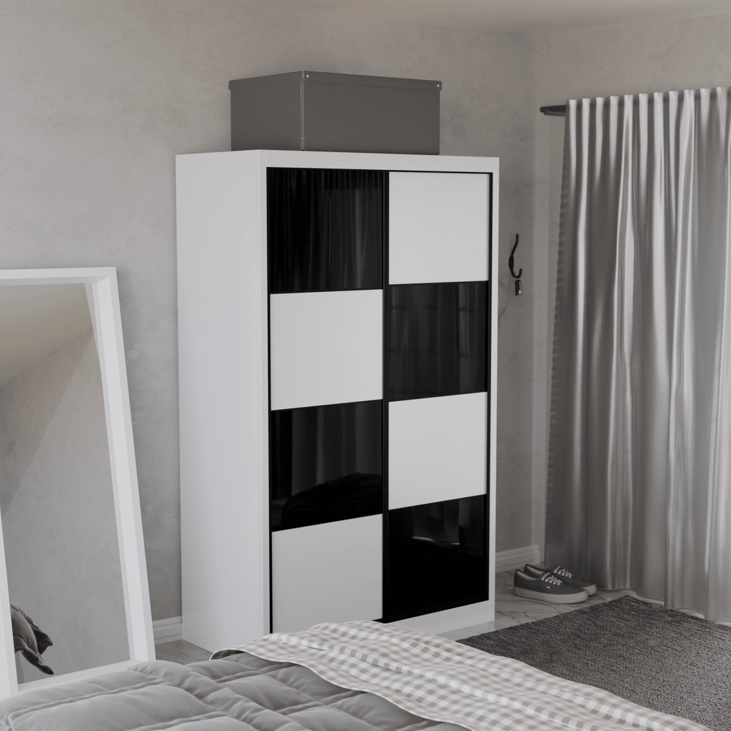 Angelina Modular Wardrobe (Black Glass)
