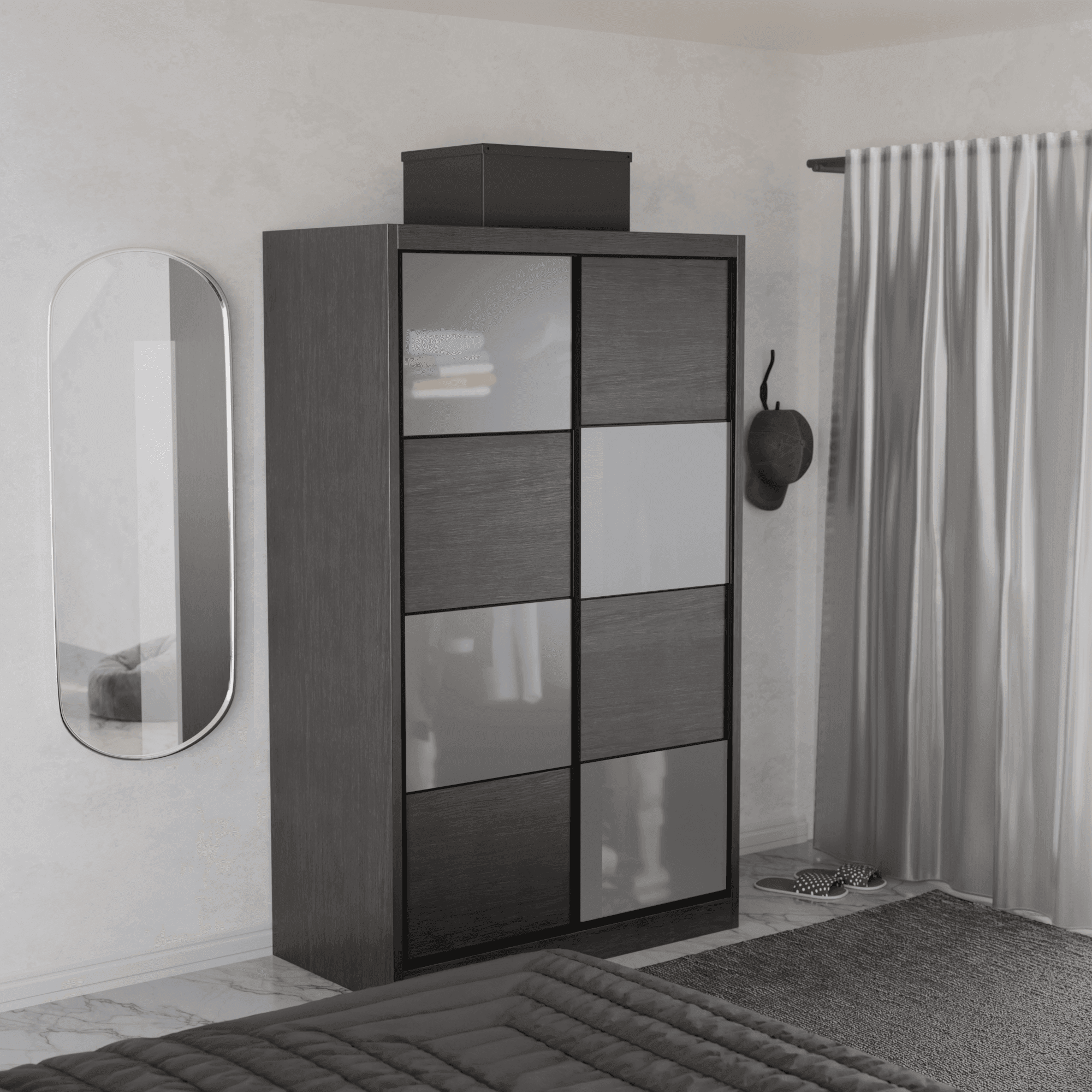 Angelina Modular Wardrobe (Frosted Glass)