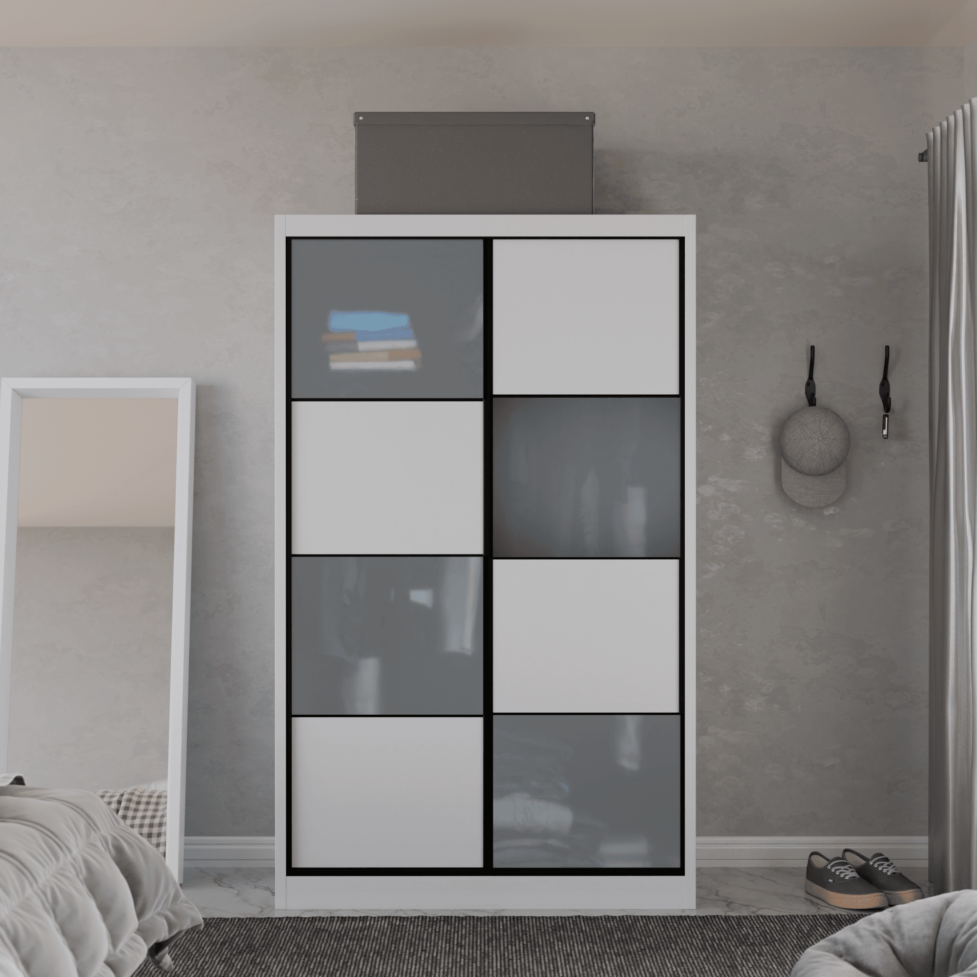 Angelina Modular Wardrobe (Frosted Glass)