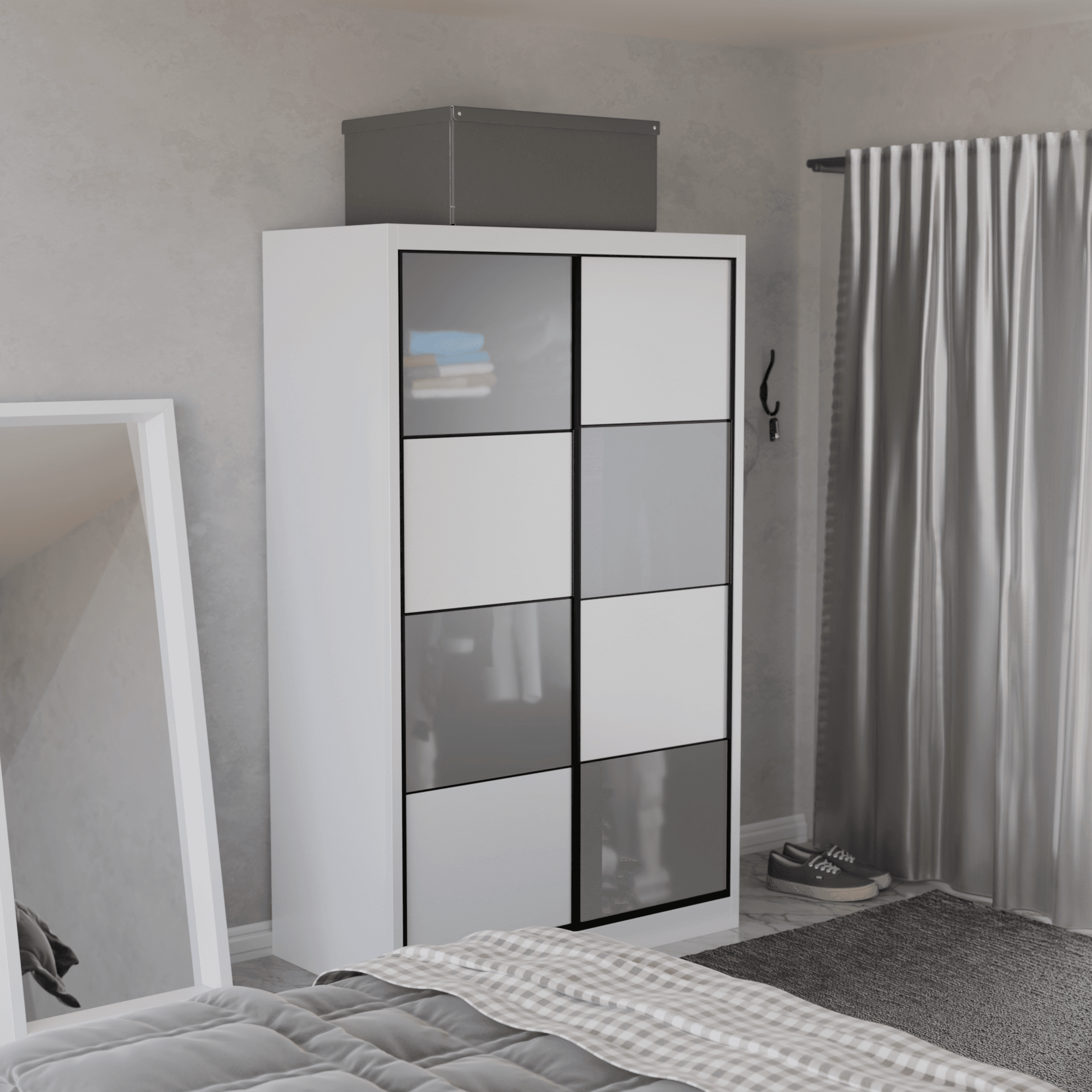 Angelina Modular Wardrobe (Frosted Glass)