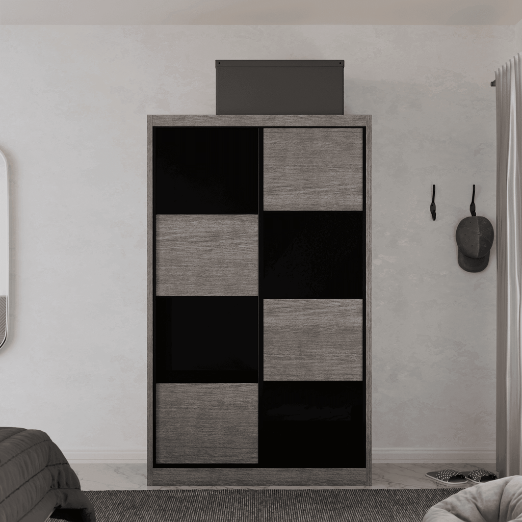 Angelina Modular Wardrobe (Black Glass)