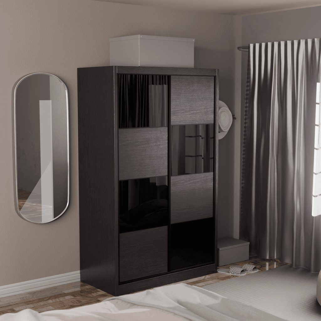 Angelina Modular Wardrobe (Black Glass)