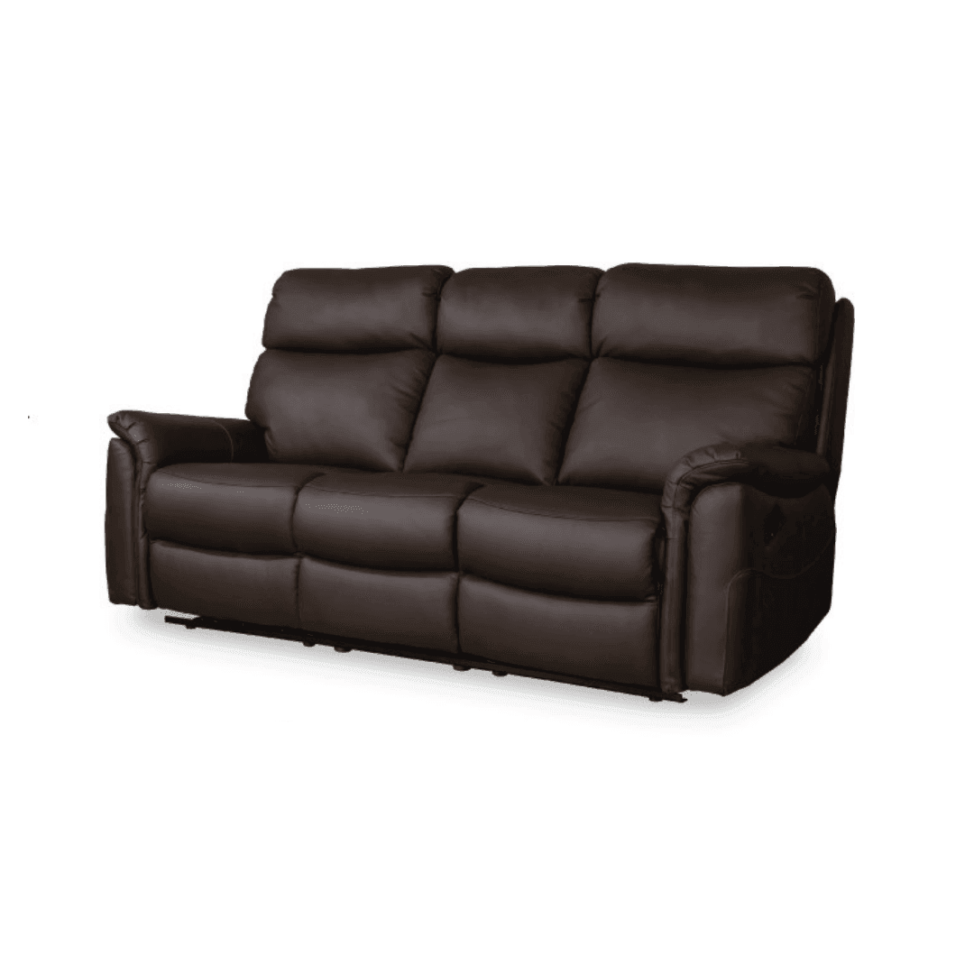 Arizona Genuine Leather Manual Recliner Sofa