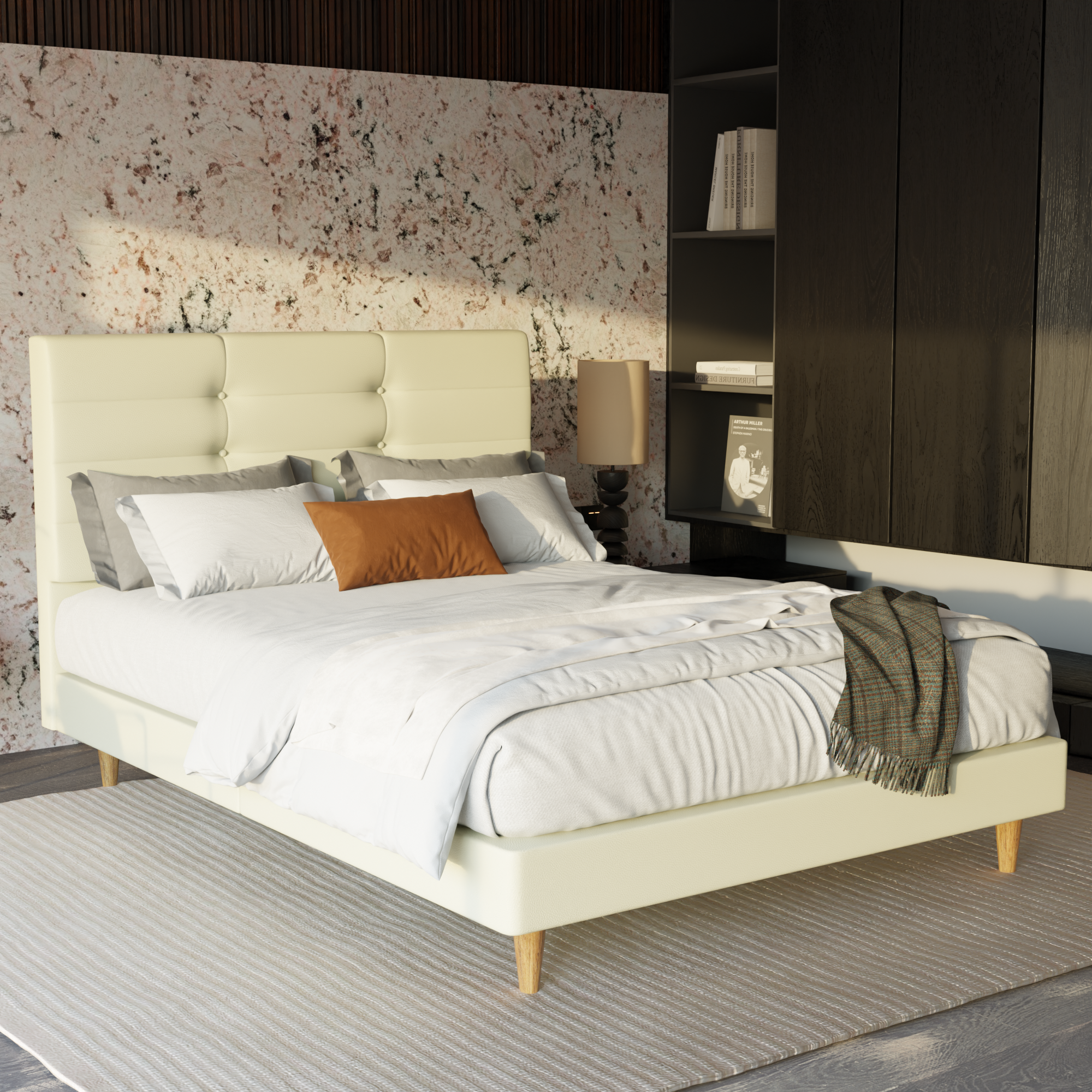 Arlen Faux Leather Bed Frame