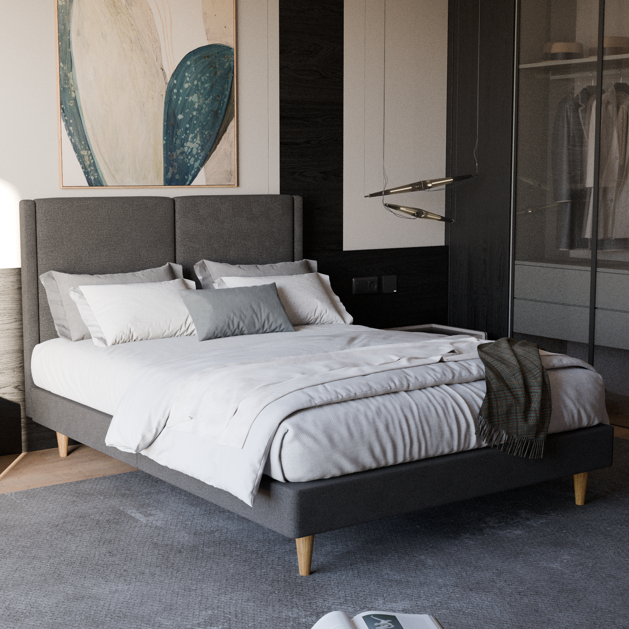 Ashleah Fabric Bed Frame (Water Repellent)