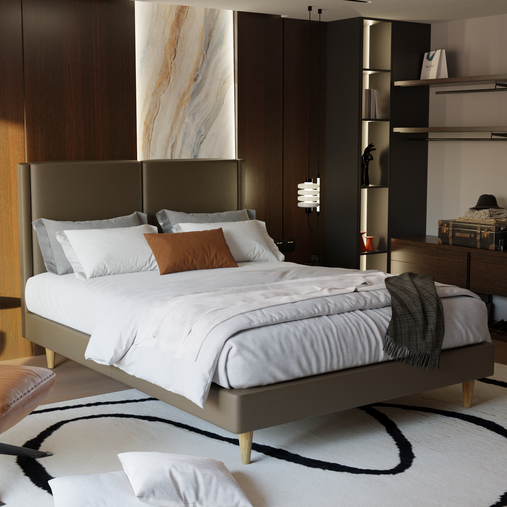 Ashleah Faux Leather Bed Frame