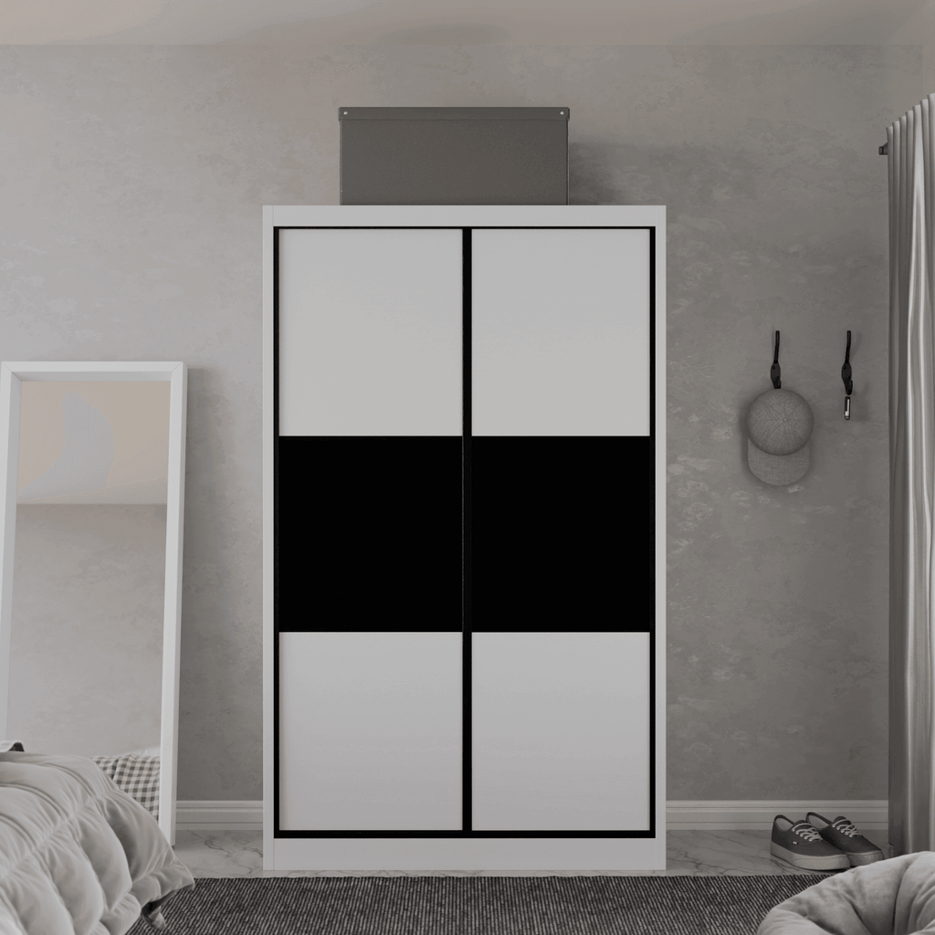 Audrey Modular Wardrobe (Black Glass)