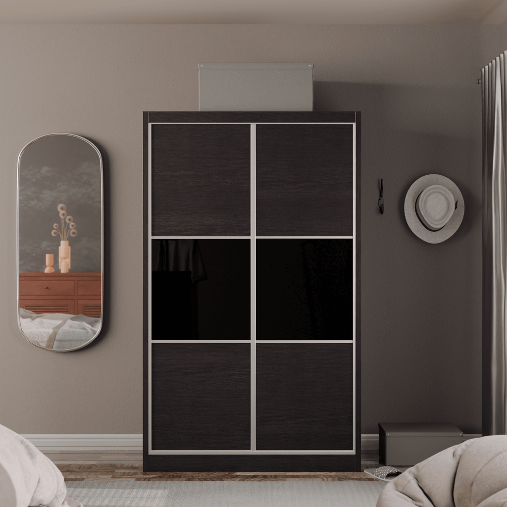 Audrey Modular Wardrobe (Black Glass)