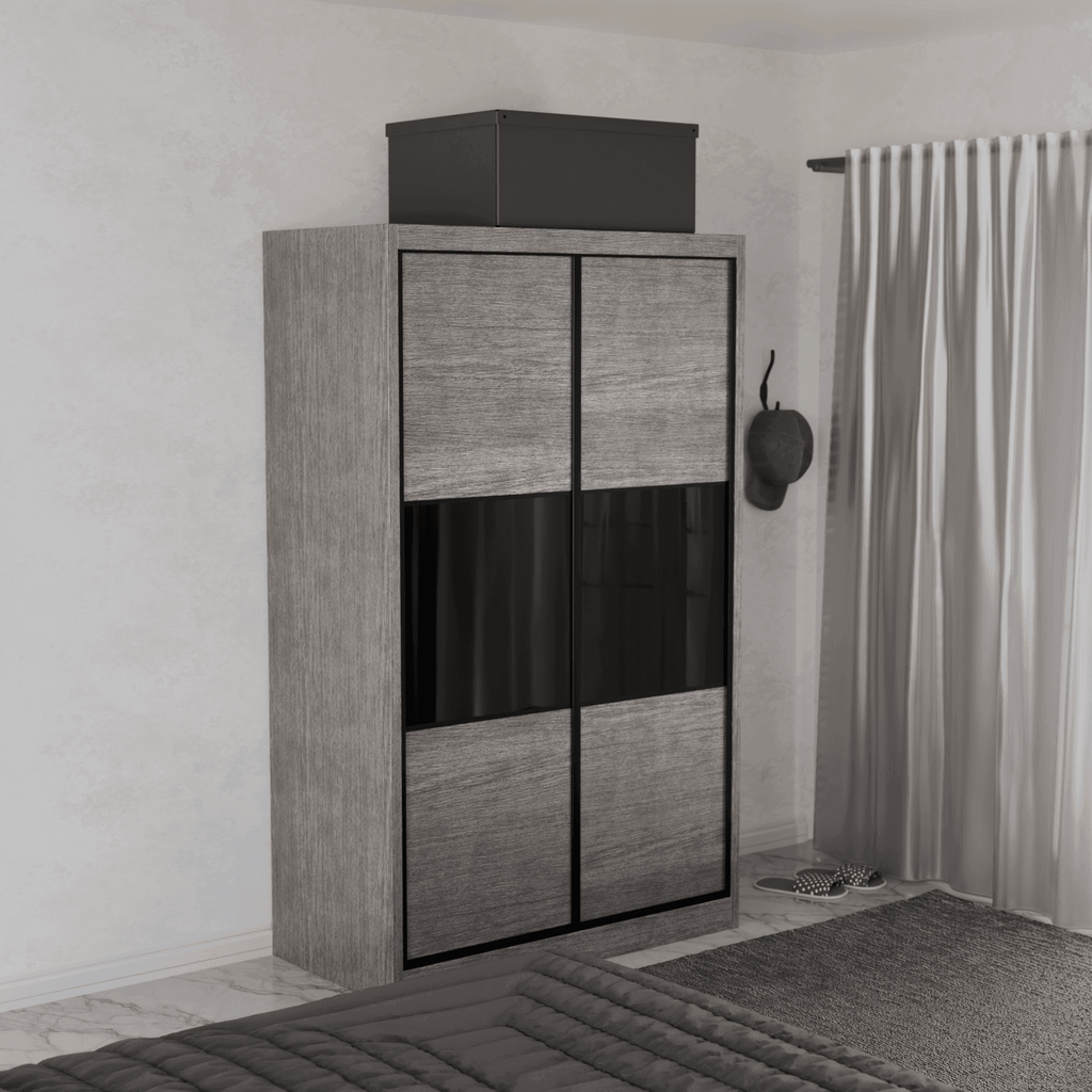 Audrey Modular Wardrobe (Black Glass)