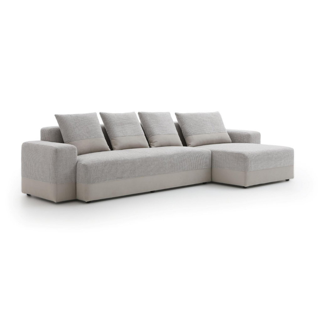 Pasquale Fabric L-Shaped Sectional Sofa