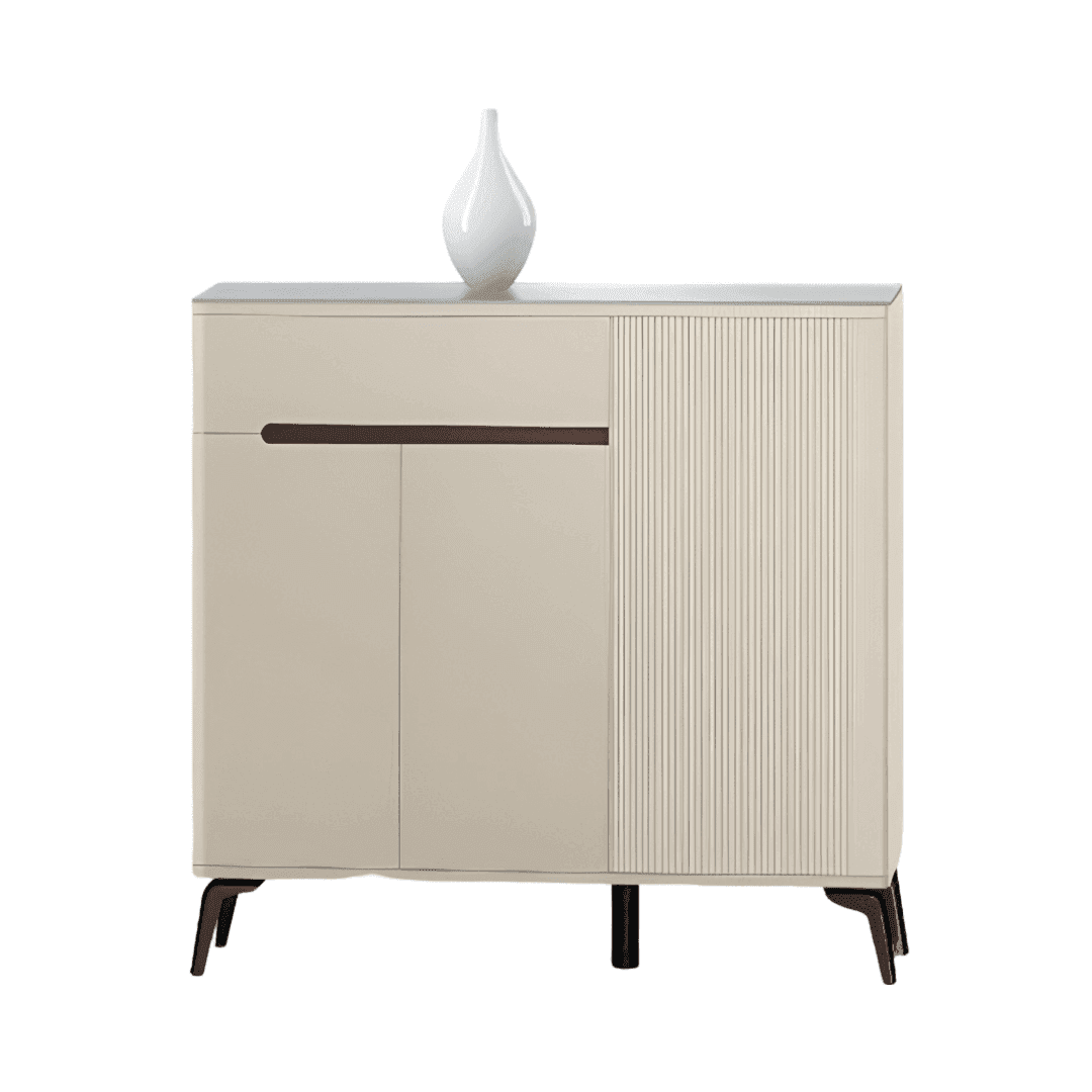 Megafurniture | Bakea 3 Door Shoe Cabinet with Sintered Stone Top | Shoe Cabinet