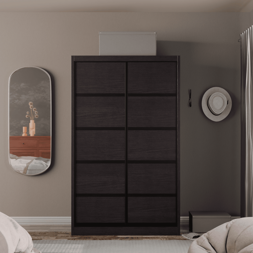 Megafurniture | Bronx Modular Wardrobe (Walnut) | Modular Wardrobe