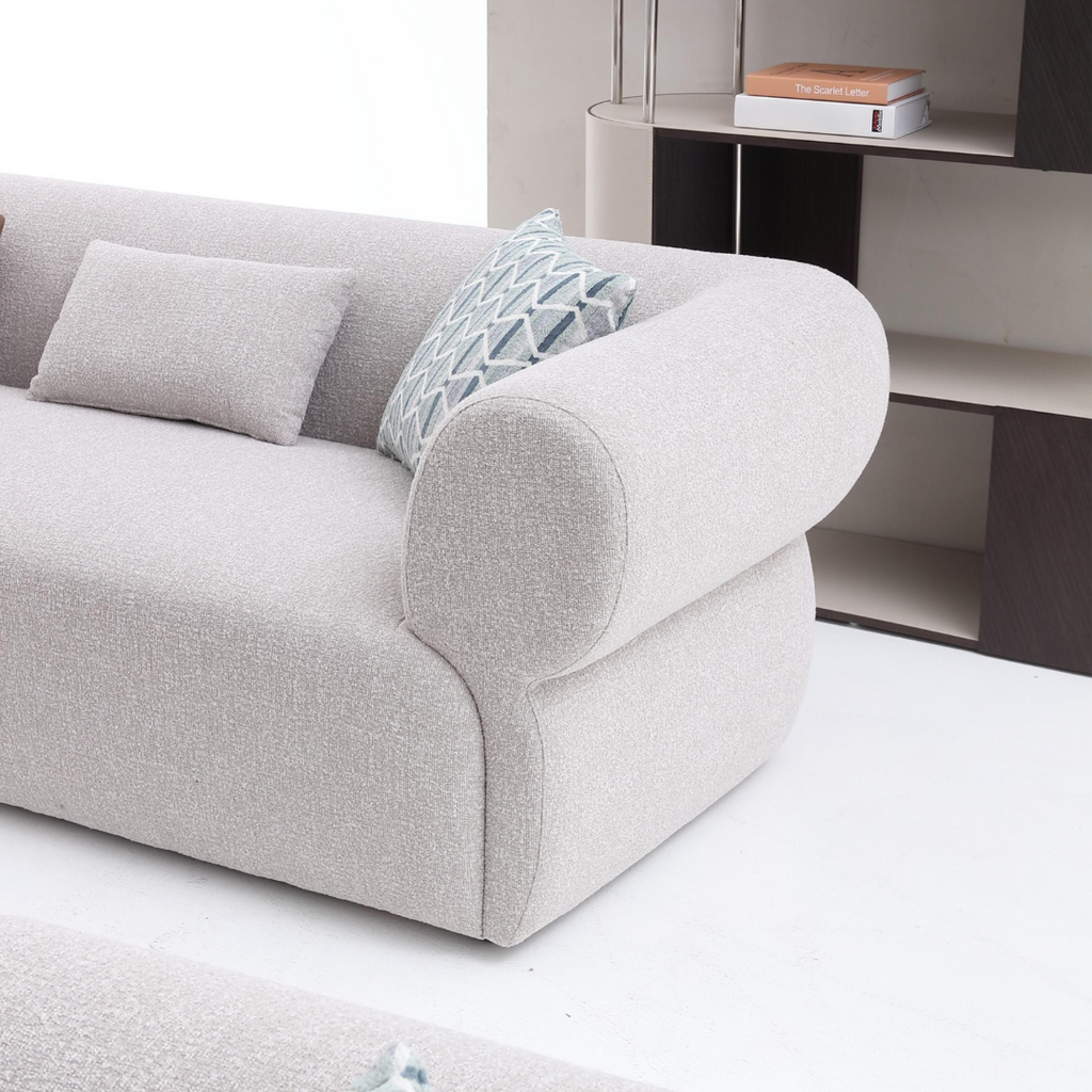 Bruna Boucle Fabric Sofa