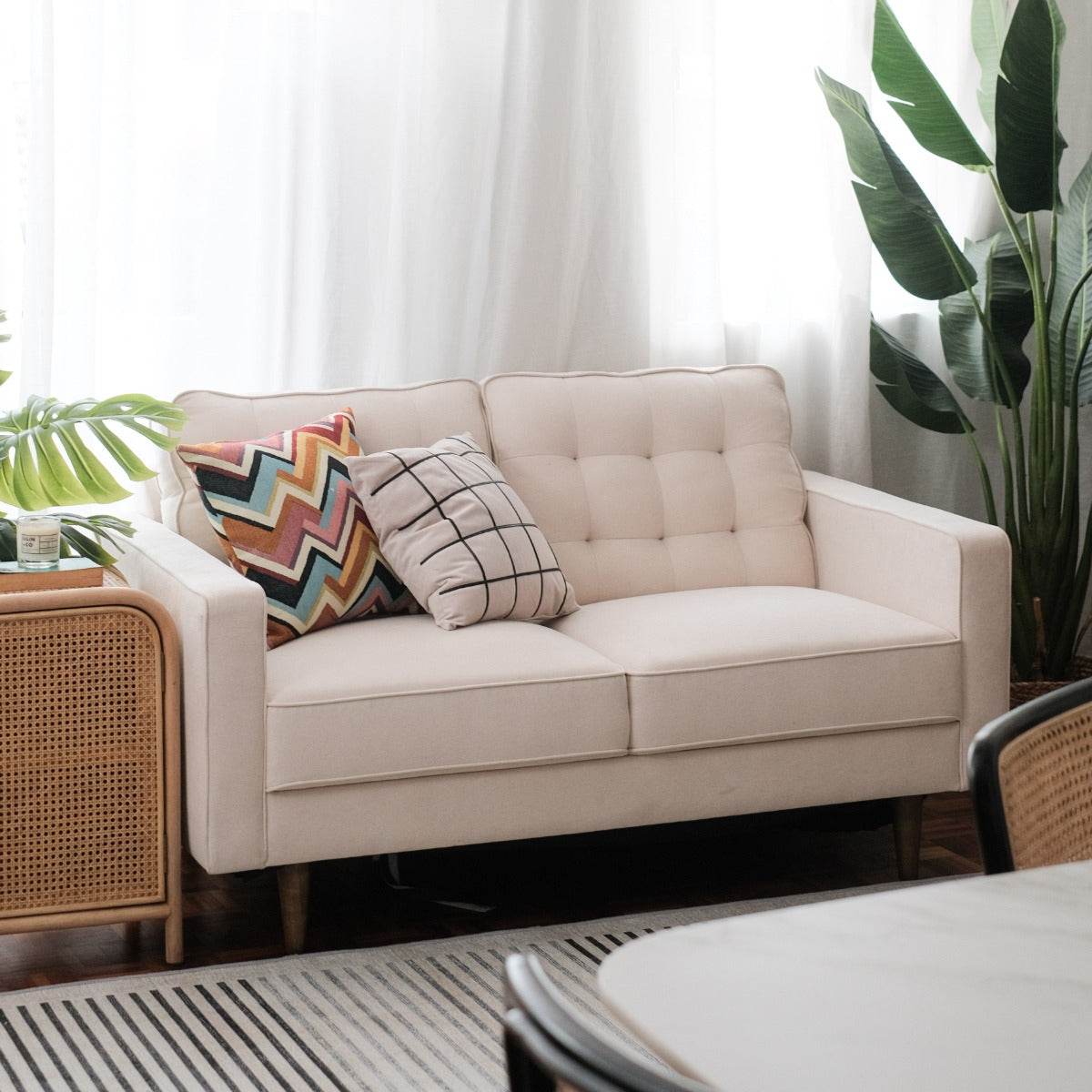 Cassie Belgium Fabric Sofa (Water Repellent)
