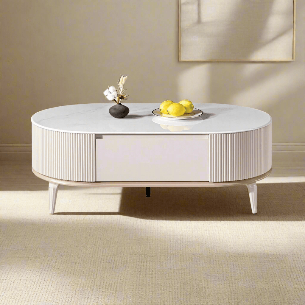 Megafurniture | Clarisse Coffee Table with Microcrystalline Glass Top | Coffee Table