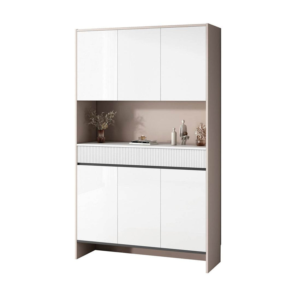 Megafurniture | Clarisse III Tall White Shoe Cabinet (119cm) | Shoe Cabinet