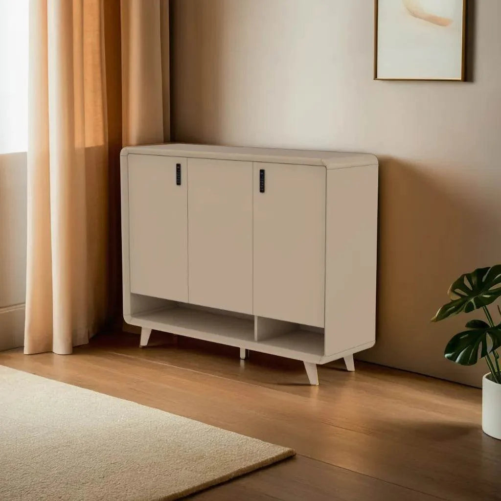 Megafurniture | Cruz II 3 Door Shoe Cabinet with Digital Lock | Shoe Cabinet